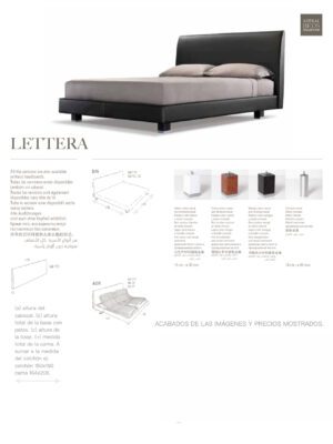 Cama Astral Nature Lettera 6 Ficha técnica cama lettera astral nature