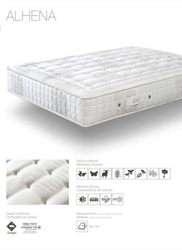 Composición del colchón Alhena de astral Nature