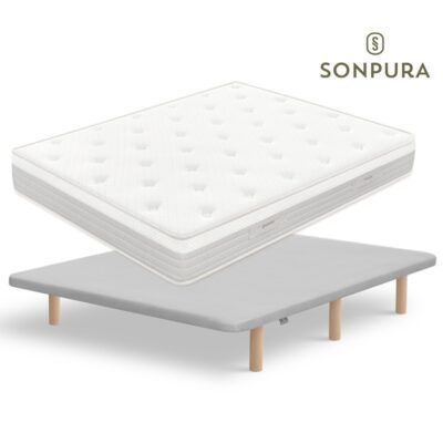 Pack Colchón Prisma y Base Only Gris de Sonpura