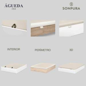 Canapé Abatible Sonpura Store 17 Tipos de acabados de las tapas del anapé Store de Sonpura. Interior o embutida en el cajón, 3D, Perímetro tapizado en beige